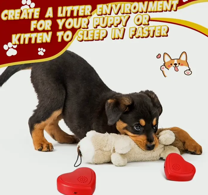 Four Pieces Heartbeat Soother for Pets Relief
