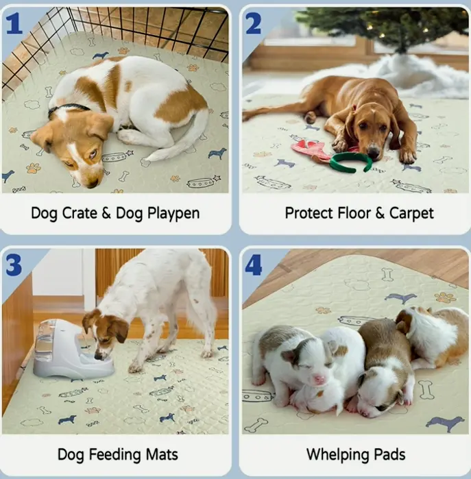 Washable Dog Urine Pads Waterproof - 4 Pack