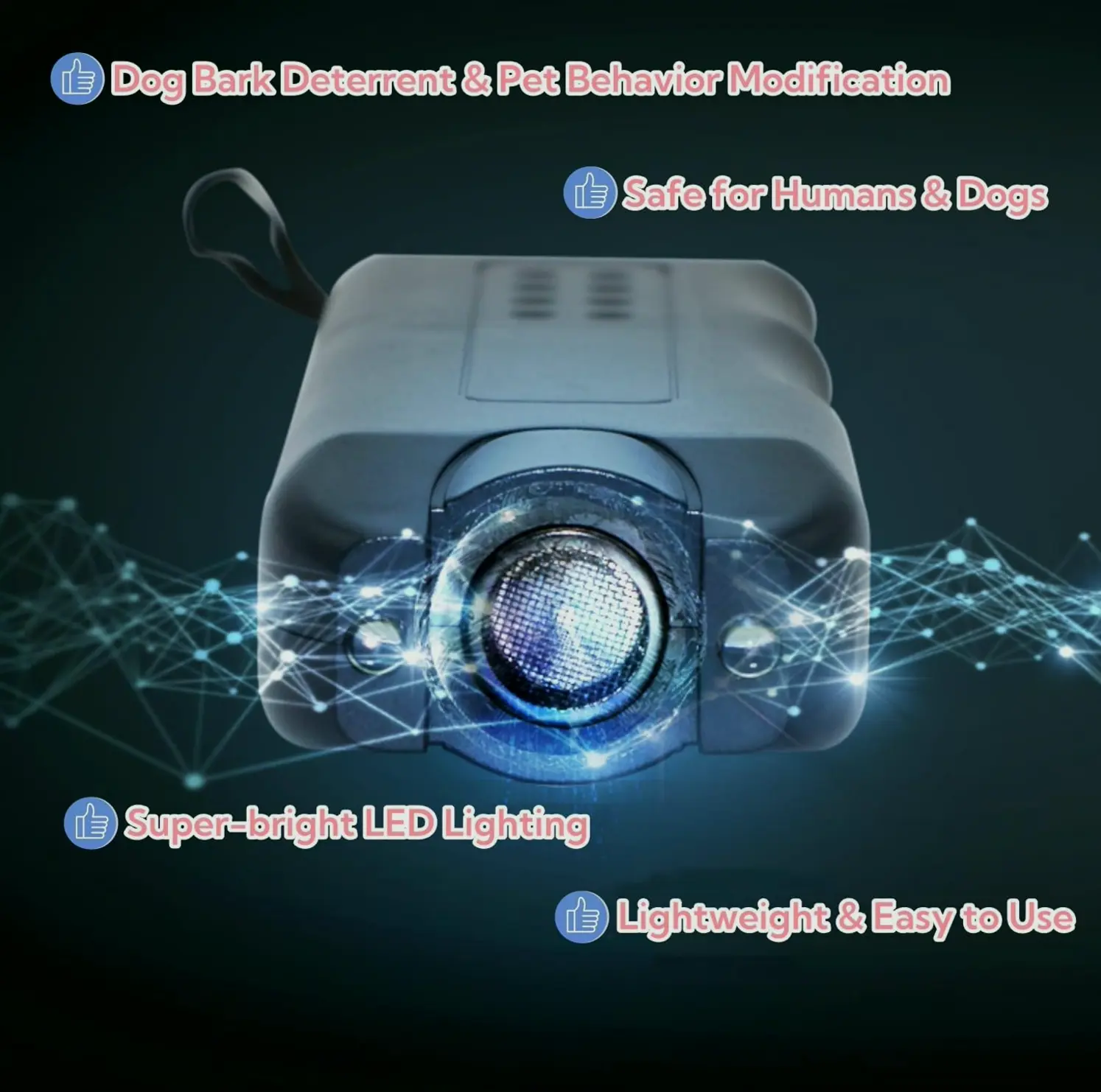 Bark-Control Dog Device Featuring Sonic Modes