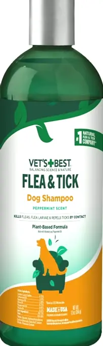 Advanced Power Dog Shampoo for Flea & Tick - Plant-Based