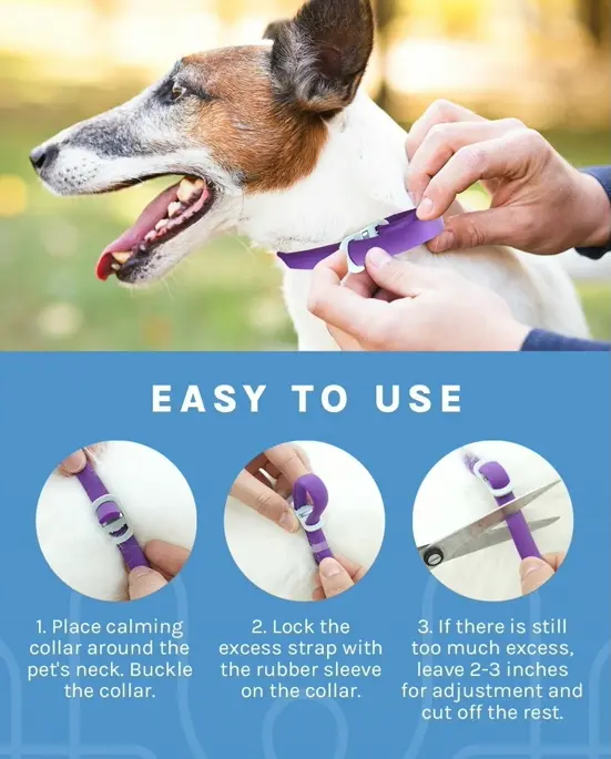 Calming Pheromone Neckband for Pets - 60 Days Calm - 4 Packs