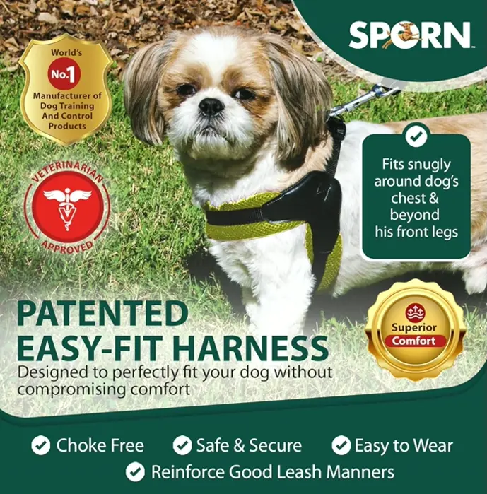 Easy-Fit Mesh Canine Harness, Large, Yellow Soft Fabric