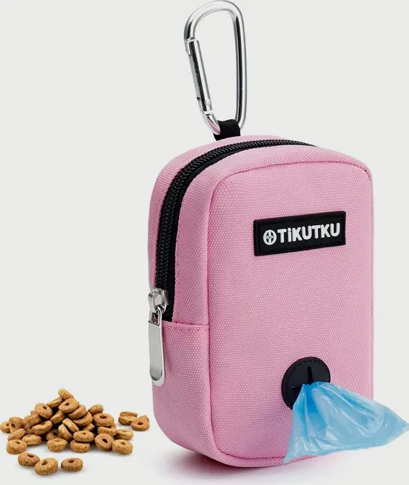 Pet Treat Bag with Strap Clip (Pinky)