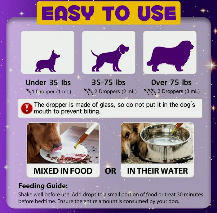 Dog Calming Aid with Relief Drops - 2 Fl Oz, Bacon Flavor