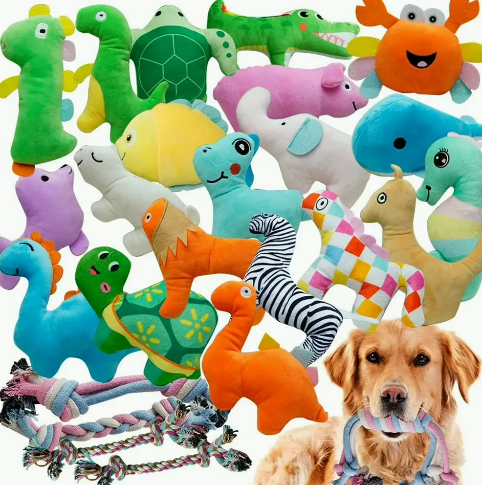 Pet Toys Set Noisy Doggie Chew Toys Teeth Cleaning