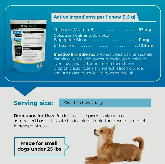 Soothing Treats for Nervous Pups - 30 Chews