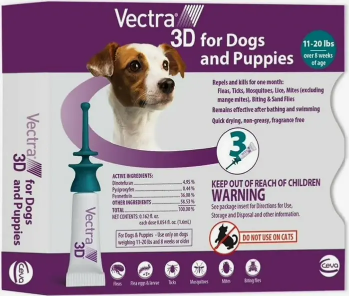 Vectra 3D for Tiny Dogs Tick & Bug Prevention