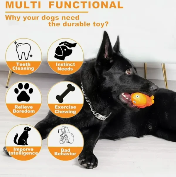 Durable Chew Toys for Aggressive Chewers, Large Dogs, Squeaky & Indestructible