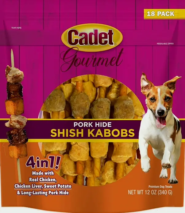 Gourmet Pork Kabob Pet Treats 5" (18 Count)