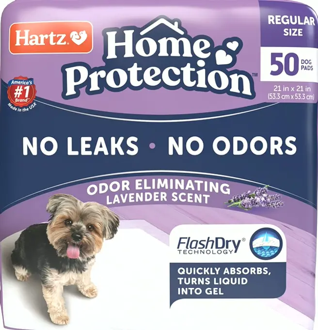 Hartz's Lavender Infused Dog Puppy Pads, Ultra Absorbent, Leak-Proof