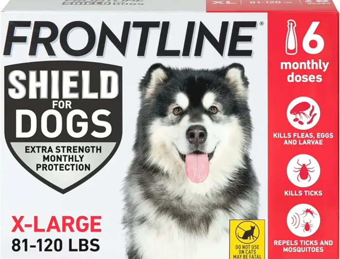 Flea & Tick Protection by FRONTLINE for X-Large Dogs, 81-120 lbs., Pack of 6