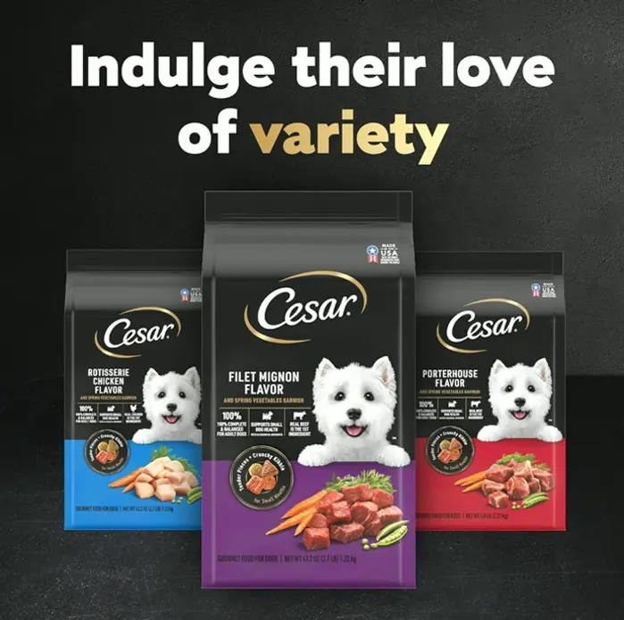 Compact Size Dog Food, Steak Medallion Flavor, 5 lb Bag