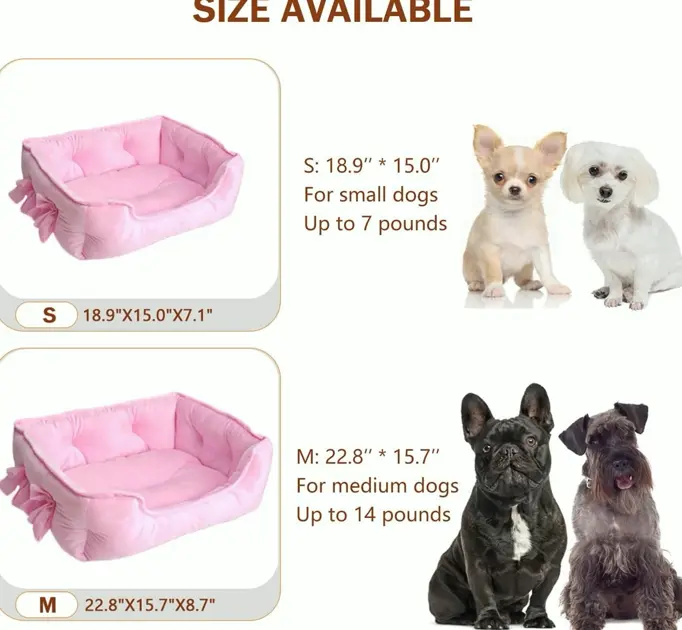 Adorable Princess Pet Cushion, Comfortable Bow Bed for Tiny Pets