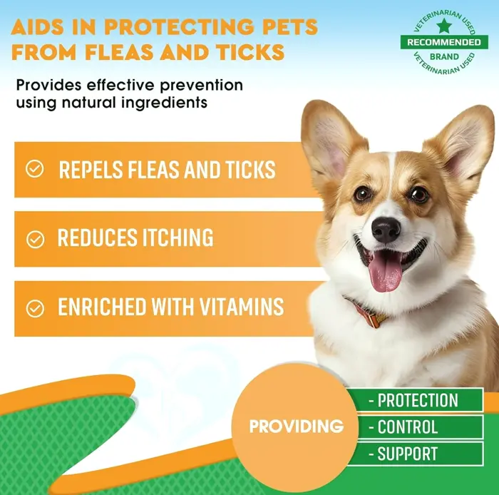Oral Flea & Tick Prevention for both Dogs and Cats - Multivitamin Drops Supplements for Pets