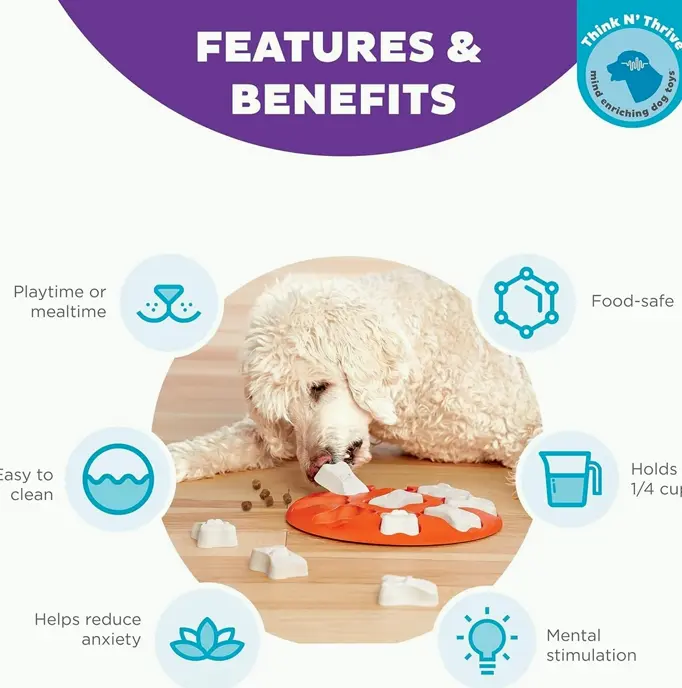 Interactive Dog Treat Puzzle Toy