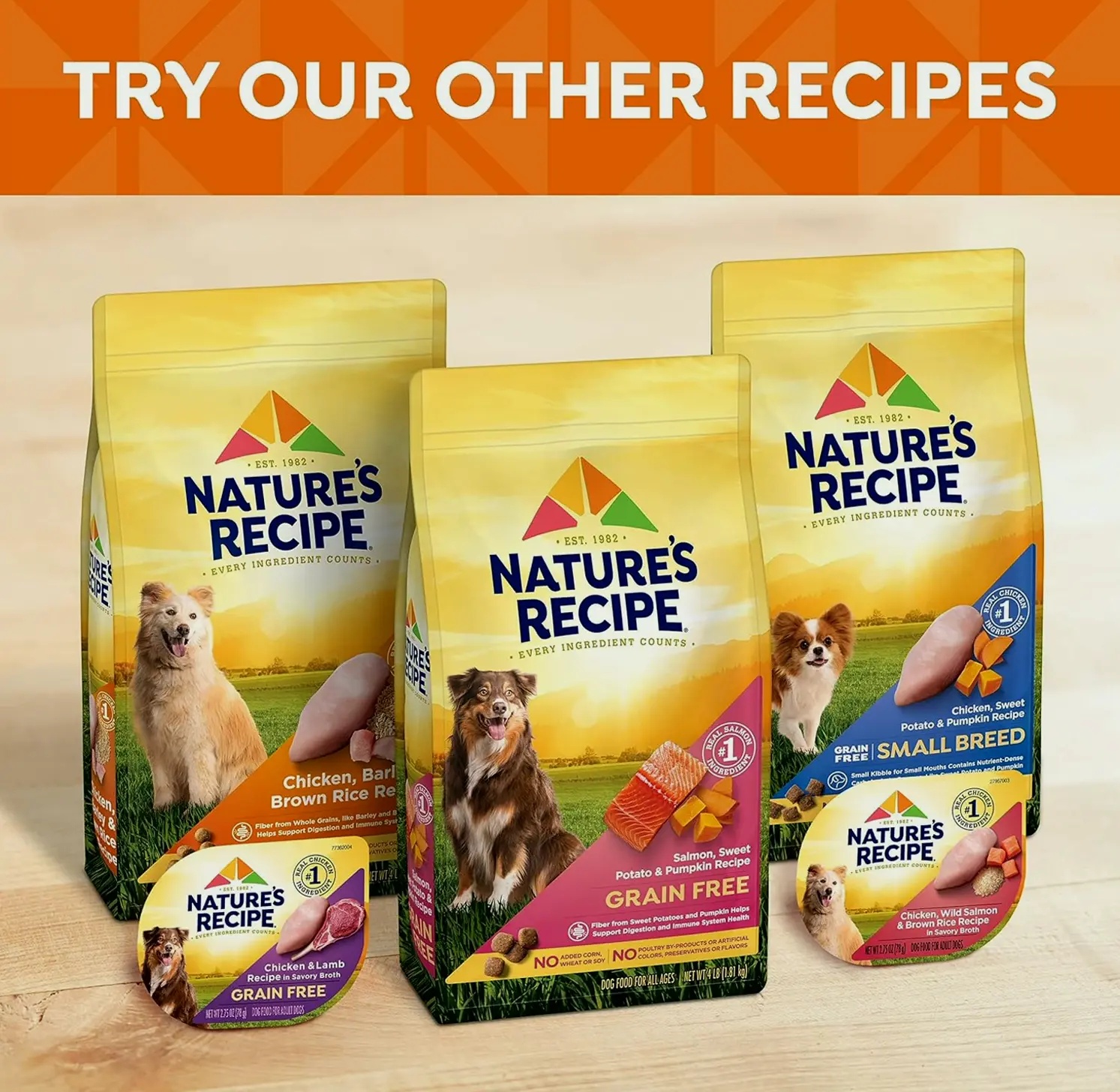 Natural Blend Gluten-Free Dog Food for Mini Dogs, Poultry, Yam & Pumpkin - 4lb Pack