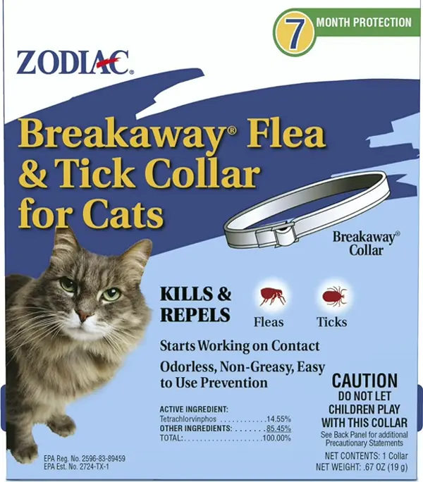 Zodiac Escape Parasite and Tick Collar for Felines, 13\"