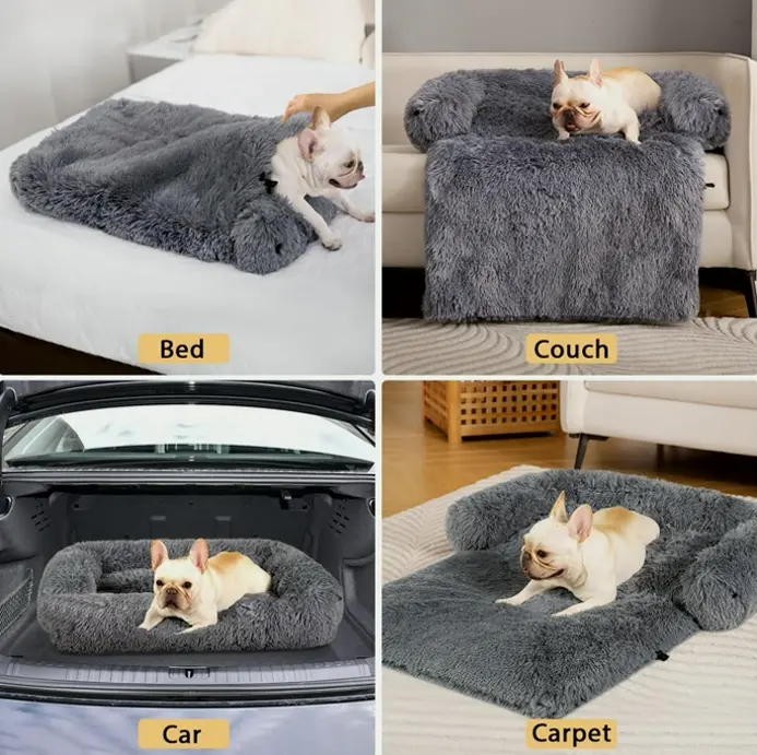 4-in-1 Calming Pet Couch with Washable Cover