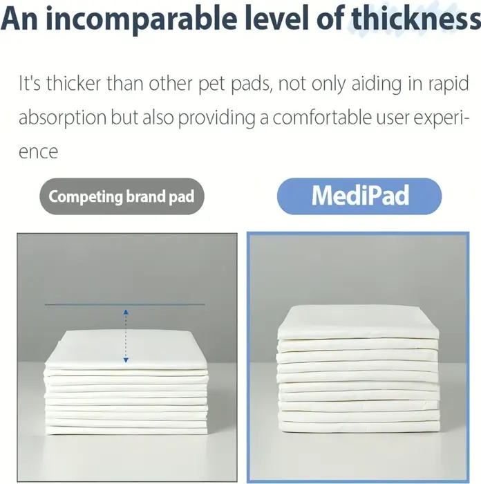 Absorbent Leak-Proof Training Pet Pads - 25-Pack
