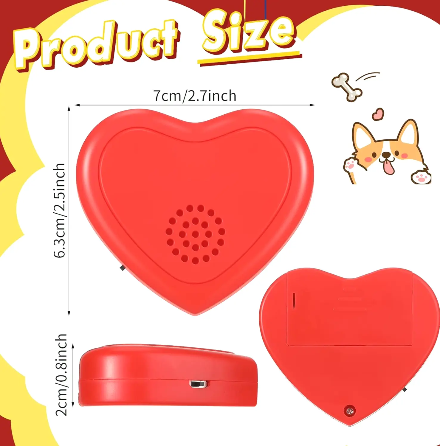 Four Pieces Heartbeat Soother for Pets Relief