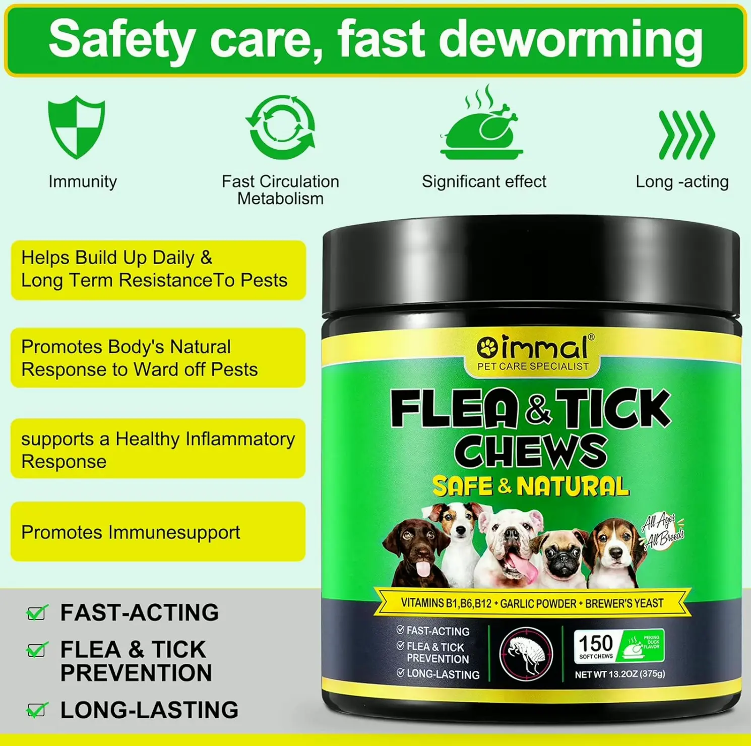 Dog Flea Treats - Tasty Duck (150 pcs)