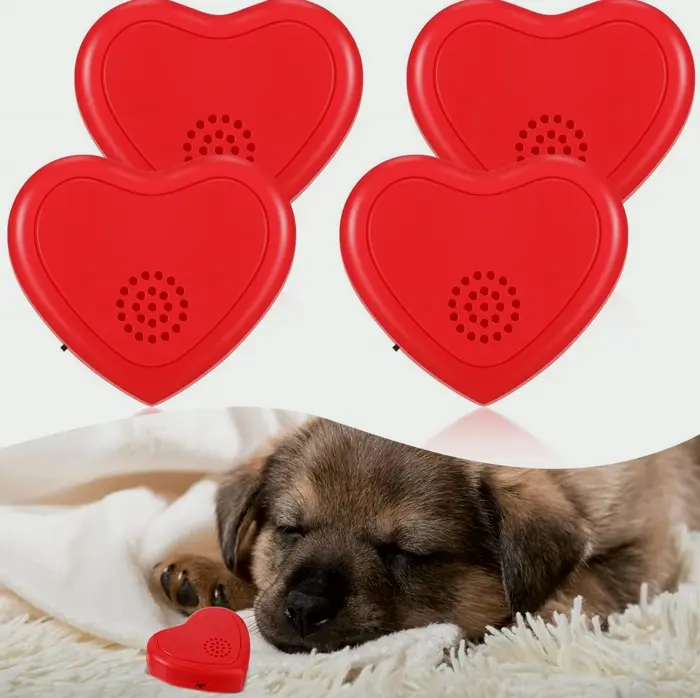 Four Pieces Heartbeat Soother for Pets Relief