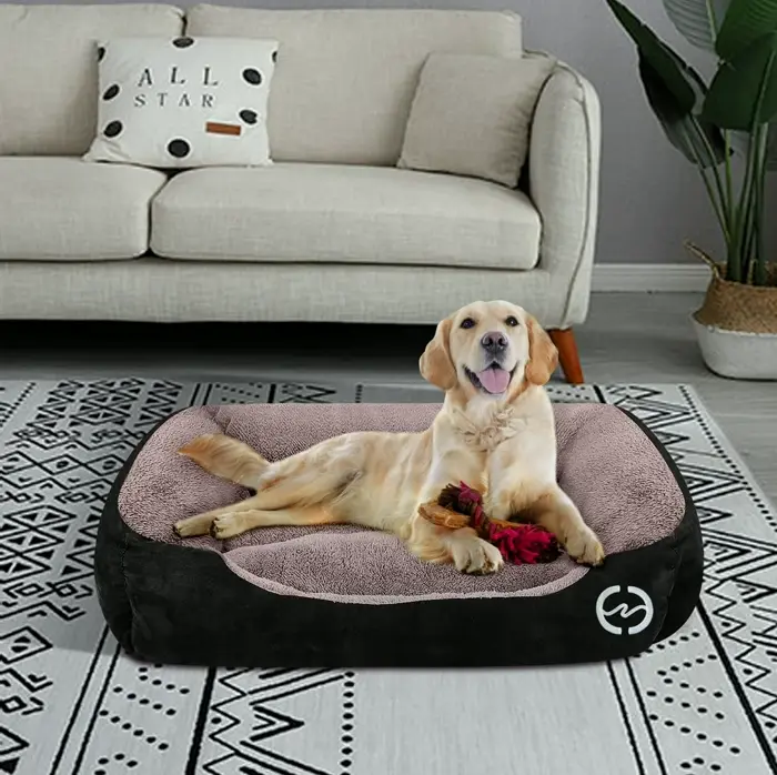 Comfy Washable Dog Bed with Orthopedic Construction for Large Dogs
