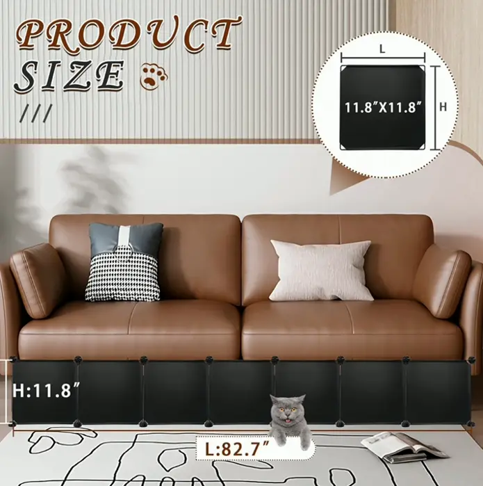 Under Couch Pet Blocker 7pcs - Durable & Interchangeable