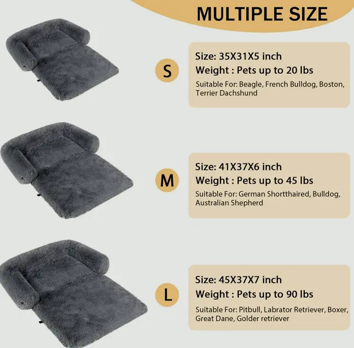 4-in-1 Calming Pet Couch with Washable Cover