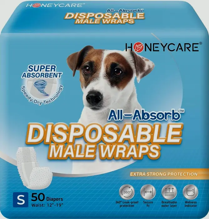 Puppy Diapers for Male Dogs, Small (50 Count)