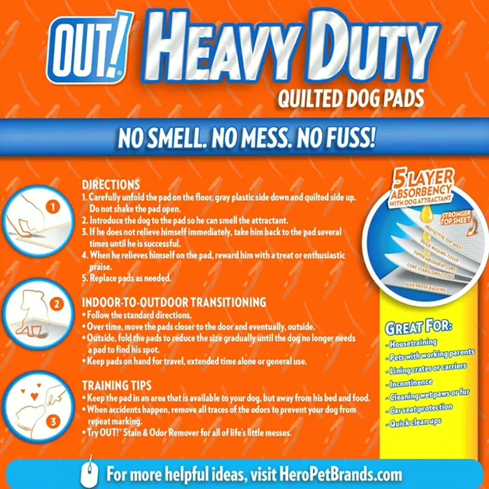 Heavy Powerful XXL Dog Training Pads - Absorbing Animal Practice Pads - 26 x 30 in - 30 Count, White