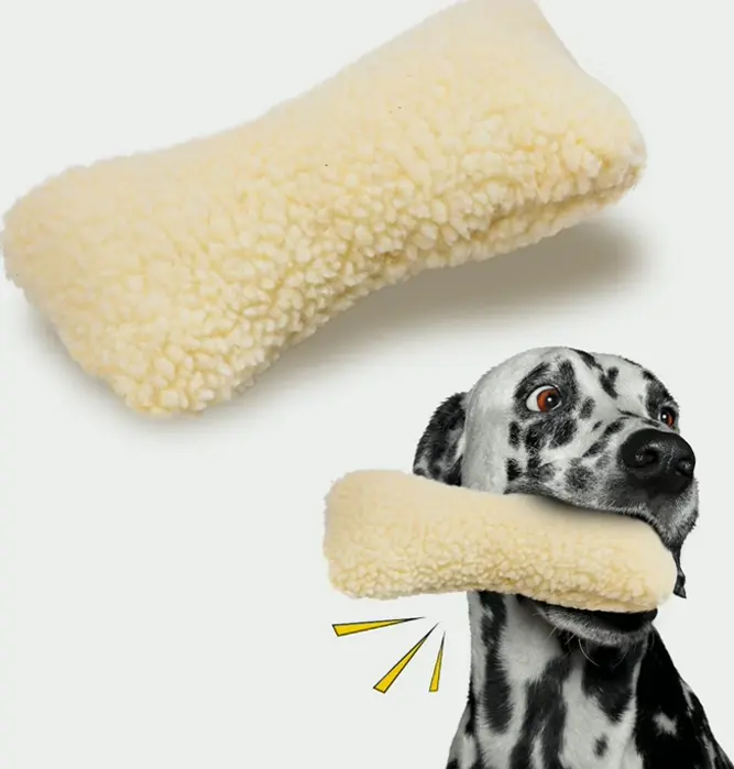 Cozy Fleece Canine Toy with Squeaker