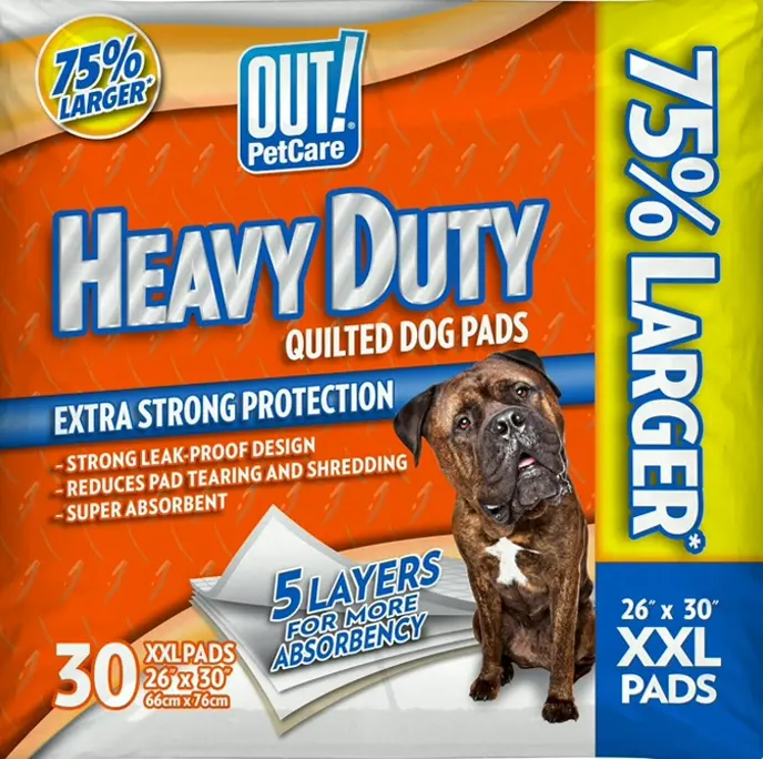 Heavy Powerful XXL Dog Training Pads - Absorbing Animal Practice Pads - 26 x 30 in - 30 Count, White