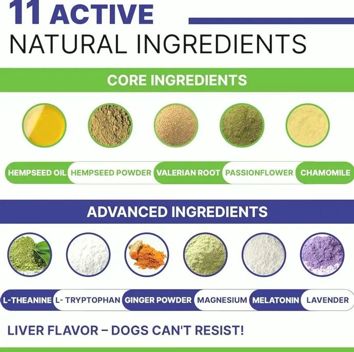 Premium Hemp Calming Chews - Anxiety Ease for Dogs