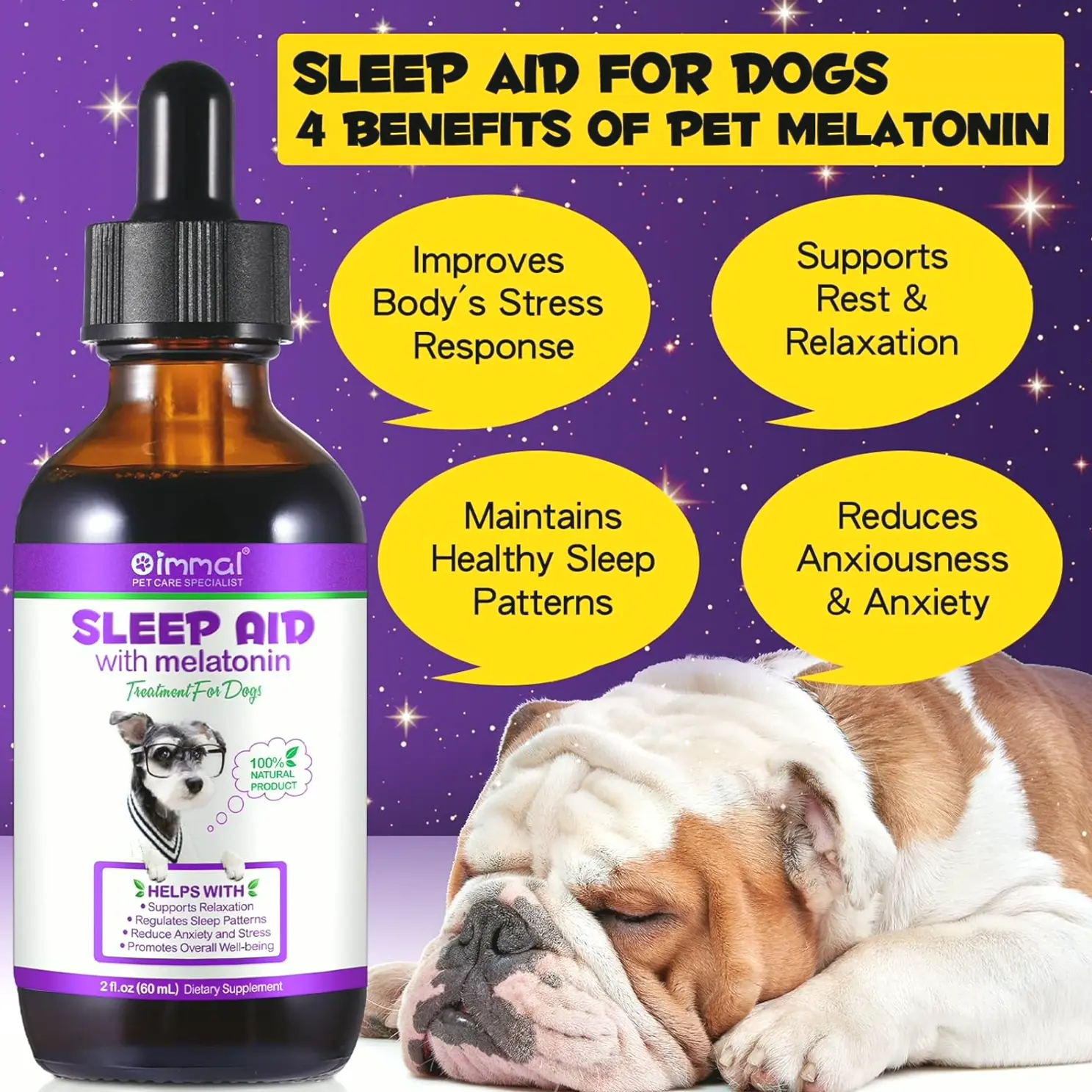 Dog Calming Aid with Relief Drops - 2 Fl Oz, Bacon Flavor