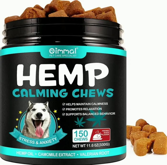 Hemp Calming Chews for Canines: 150 Soft Treats