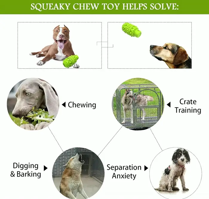 Natural Rubber Dog Toy for Large Chewers