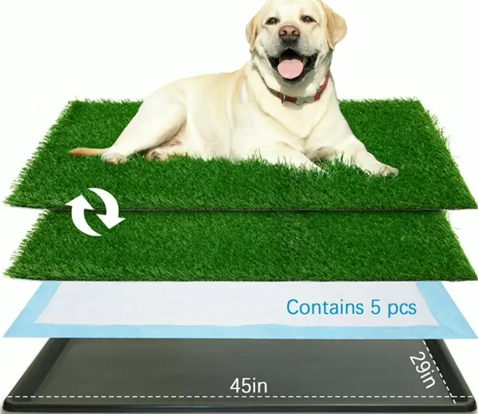 Dog Turf Mat with Holder, Interior Pet Potty for Training