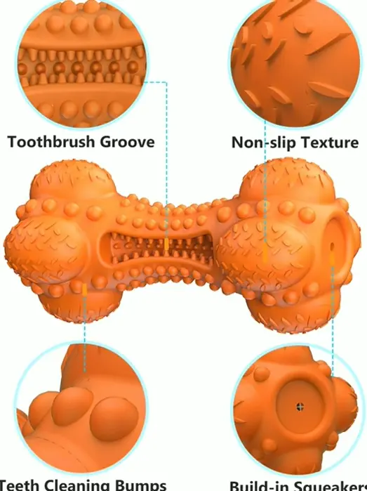 Durable Squeaky Chew Bone for Dogs