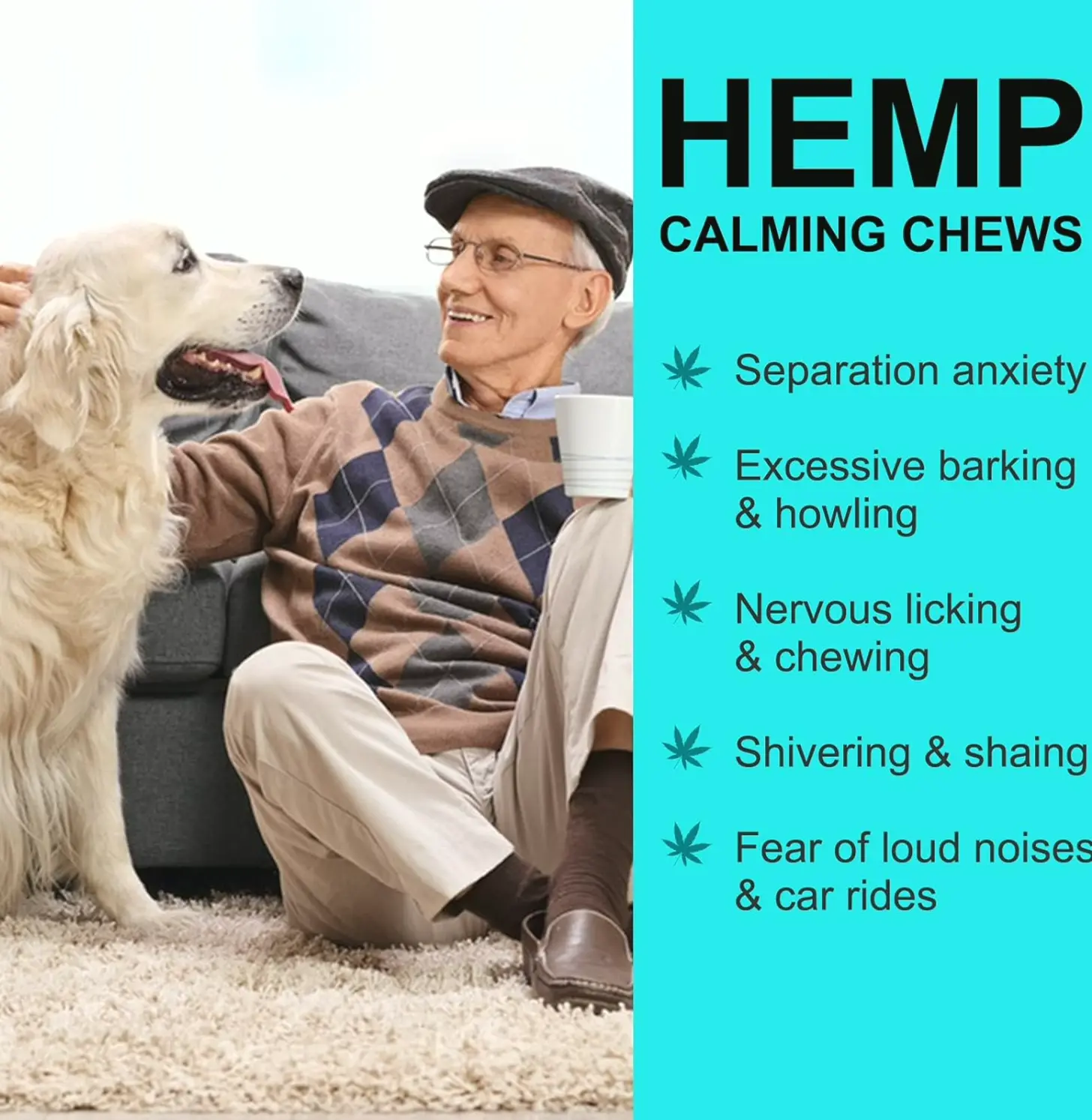Hemp Calming Chews for Canines: 150 Soft Treats