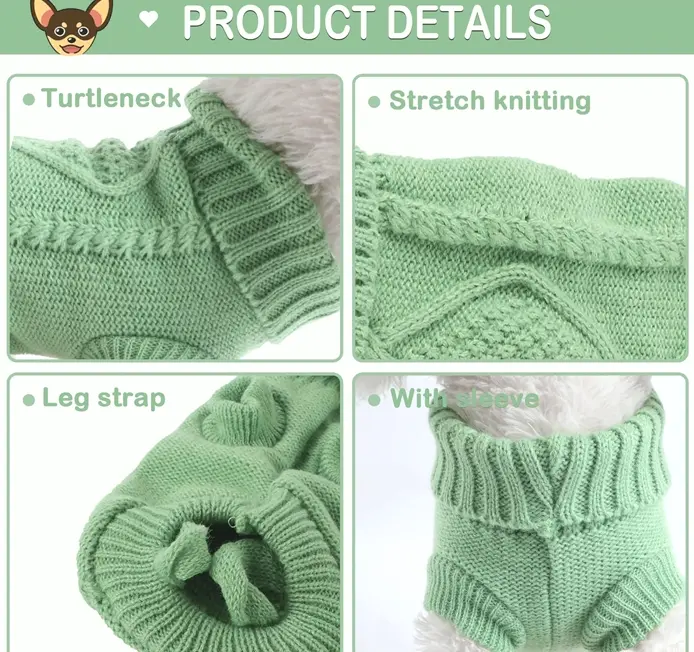 Adorable Sweaters for Small Dogs 2-Piece