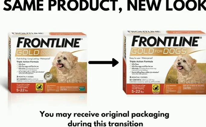 Gold Flea & Tick for Small Pups, 5-22 lbs, Set of 3