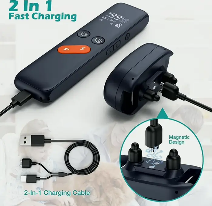 Electric Dog Discipline Device with Remote 2680FT Range, IPX7 Waterproof & Refillable