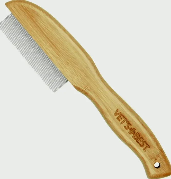 Vet's Wooden Flea Brush for Canines and Felines