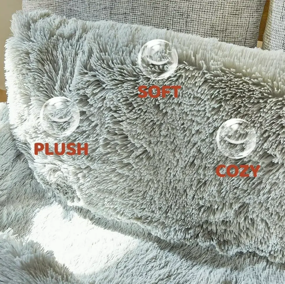 Relaxing Dog Bed with Removable Plush Cover