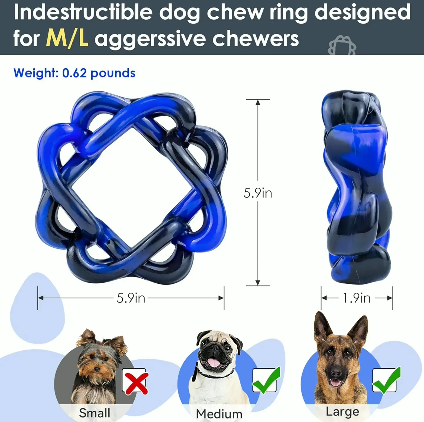 Durable Dog Chew Rings