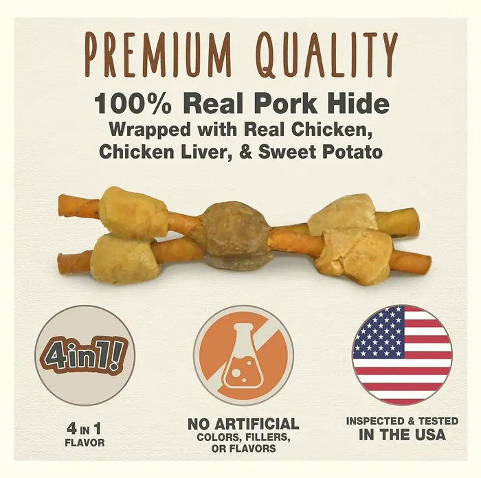 Gourmet Pork Kabob Pet Treats 5" (18 Count)
