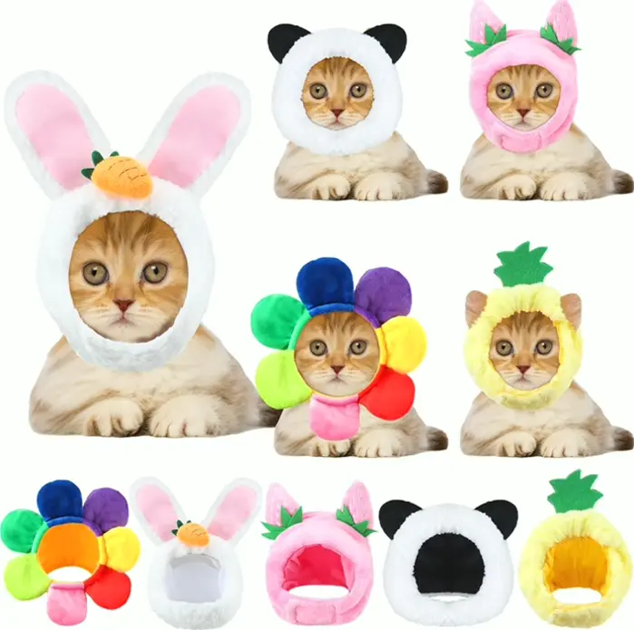 Cute Cat Hats Pack - Strawberry