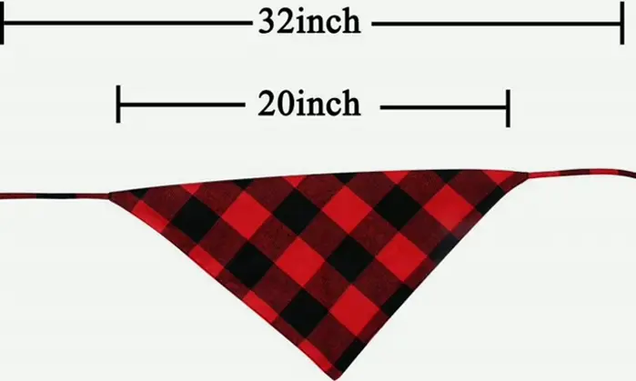 3 Set Pet Bandana Plaid Dual-Sided Triangular Bibs Accessories for Dogs Cats Animals XL