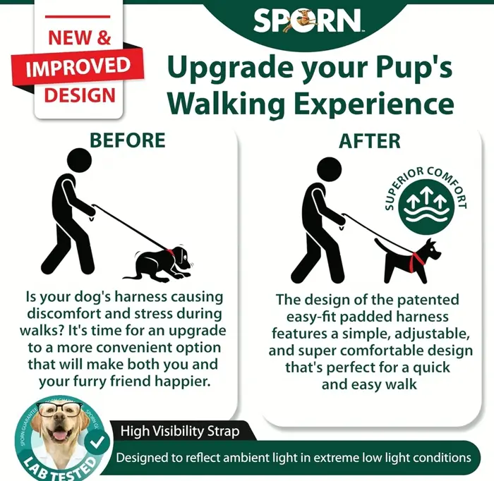 Easy-Fit Mesh Canine Harness, Large, Yellow Soft Fabric